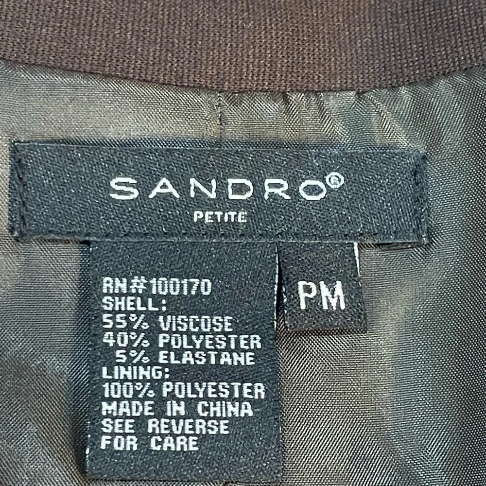 Sandro Chocolate Brown Women's Blazer Jacket